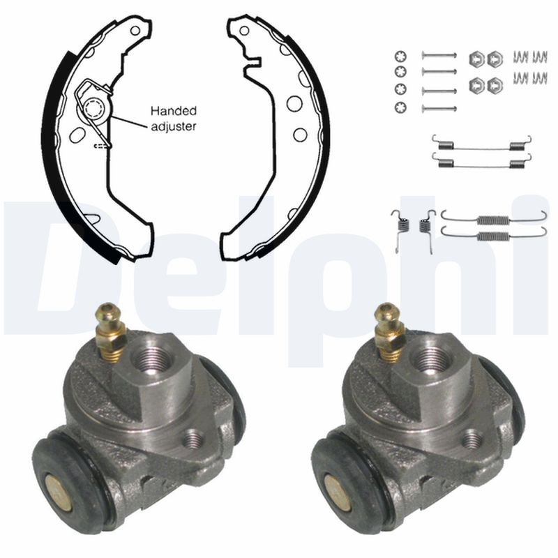 Jeu de mâchoires de frein DELPHI KP780 pour FORD COURIER Camionnette
