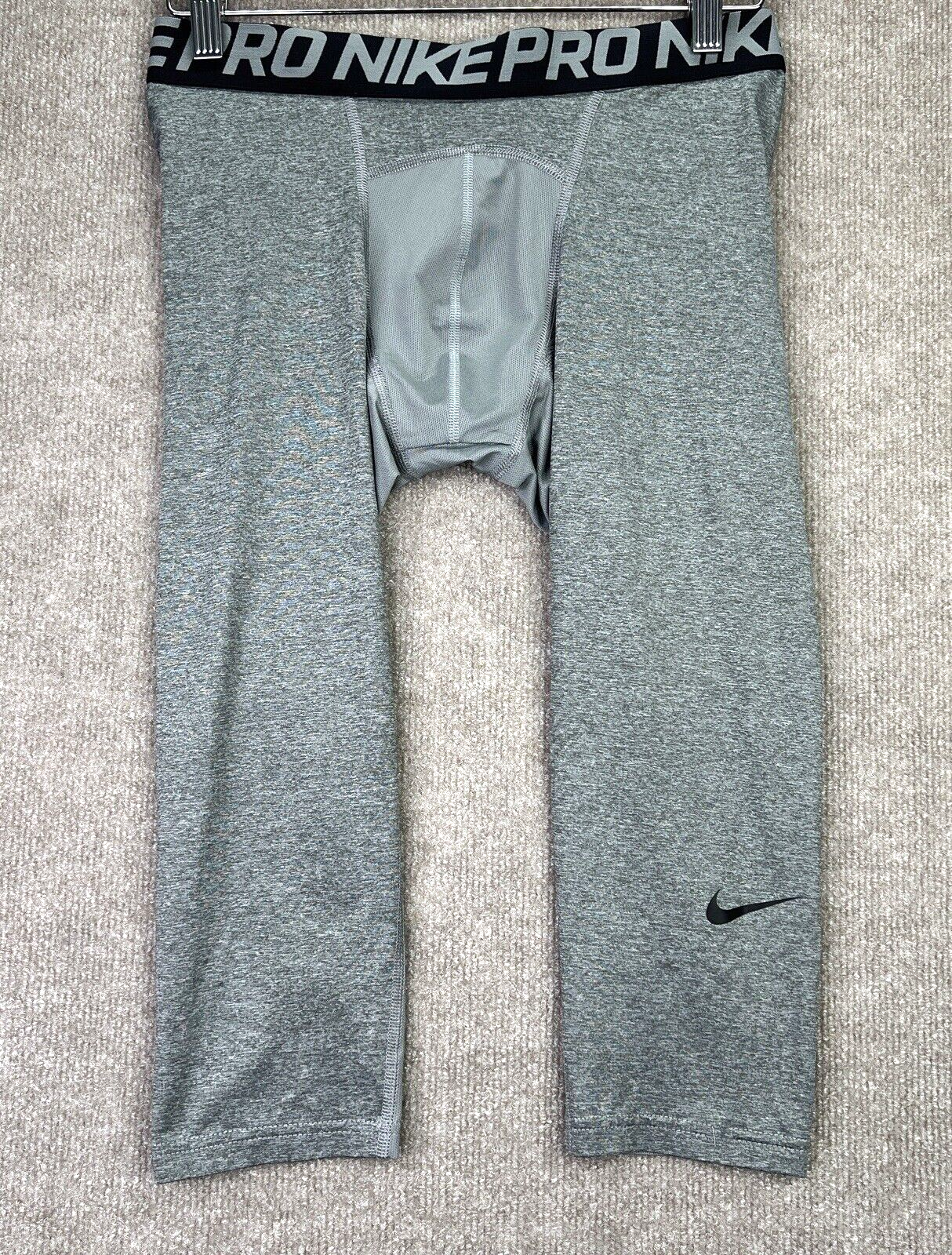 Nike Pro Compression Tights Mens Large Gray Performance Base Layer 703082