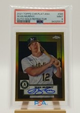 2021 Sean Murphy Gold Auto 41/50 Topps Chrome Platinum Anniversary - PSA 9