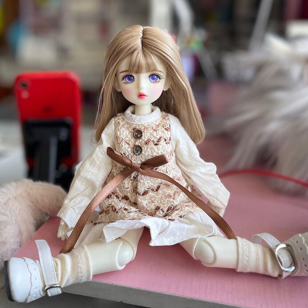 1/6 BJD Doll 28cm Ball Jointed Body Female Girls with Makeup Hair ...