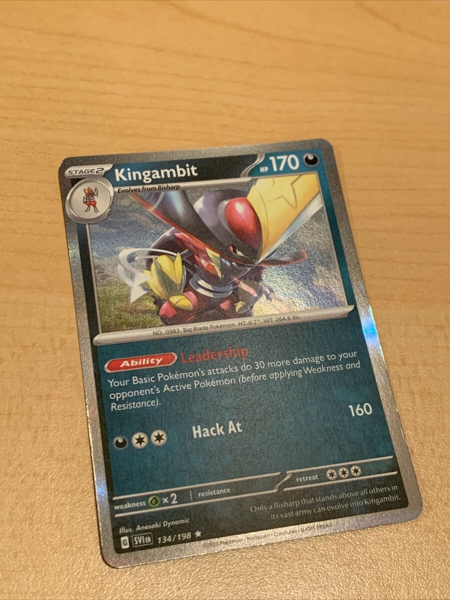 Kingambit - 134/198 Scarlet & Violet Holo Rare Pokemon - NM/MINT – The  PokéTrade Emporium