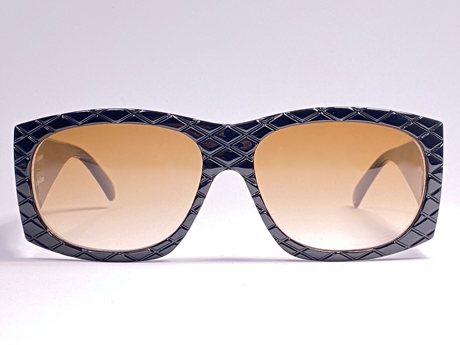NEW VINTAGE HELENA RUBINSTEIN MASK BLACK BROWN LENSES 80'S FRANCE SUNGLASSES image 2
