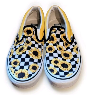 VANS Sunflower Slip On Shoes Size 9.5 Mens 11 Womens | eBay display picture 1