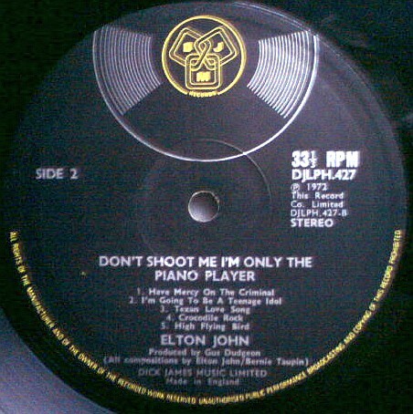 Elton John - Don't Shoot Me I'm Only The Piano Player (LP, Album) - Bild 8 von 8