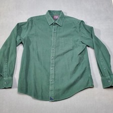 Untuckit Shirt Mens Large Green Canto Flannel Long Sleeve Button Up Outdoor