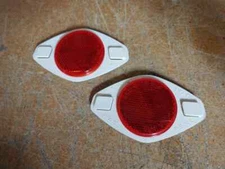 Pair of Vintage NOS Red Bicycle Wheel Spoke Reflectors for Schwinn and Others