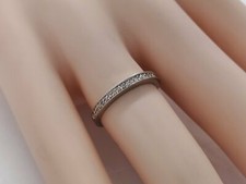 14k White Gold Round Diamond Wedding Band Ring