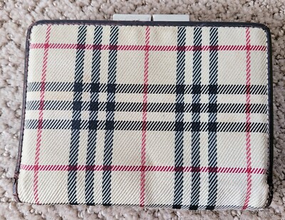 AUTH BURBERRY NOVA CHECK CANVAS & LEATHER COMPACT WALLET  display picture 1