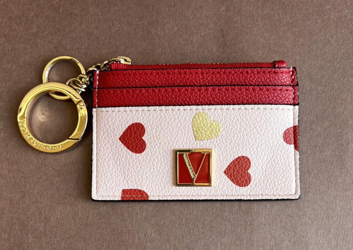 Victoria's Secret Red/Pink Heart Love Valentine Mini Card Case