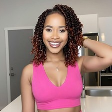 Passion Twist Hair 6 Inch, 8 Packs Passion Twist Crochet Hair for Black Women