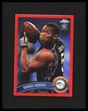 2011 Virgil Green Rookie Card Topps Chrome Orange Refractor #31 Denver Broncos. rookie card picture