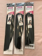 Lot Of 3 Packs of 2-18   1-16  Color 1b Natural Black Pose 100 human hair