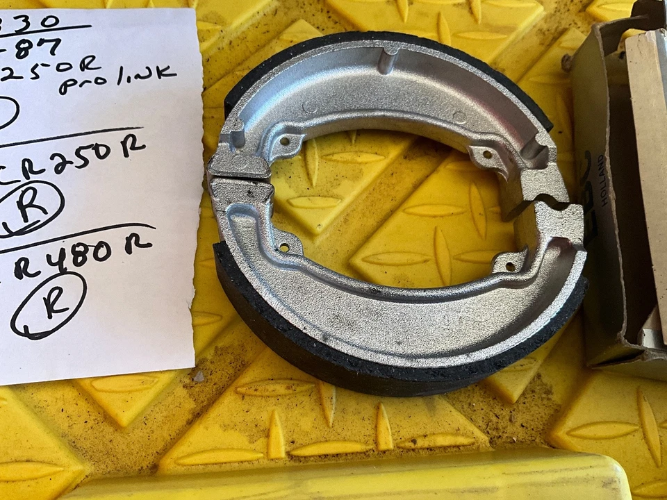 Zapatas freno honda ebc 330 cr nx xl 125 250 480 cr480r xl250r mx ahrma carrera suciedad Foto 3 de 4