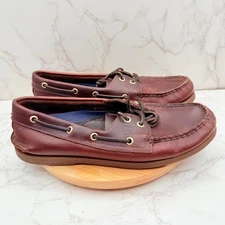 Mens Sperry Top Sider Boat Shoes Sz 8M Leather Brown Lace Up Deck Shoes