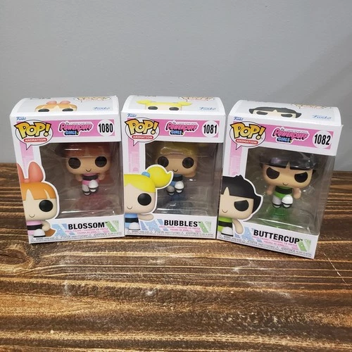 Funko Pop! Powerpuff Girls - Buttercup Blossom Bubbles  Lot Of 3 1080 1081 1082