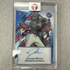 2025 Topps Pristine James Wood Auto RC Blue Refractor Rookie #/75 Nationals