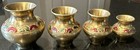 4 Pc Handcrafted Brass Holy Water Pots, Handmade in India Midcentury — photo 2