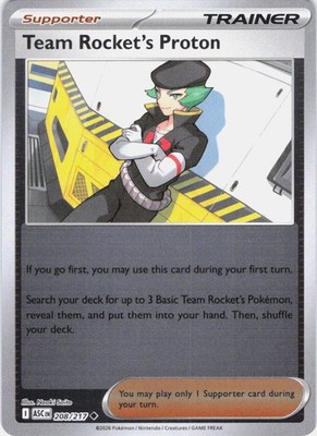 Team Rocket's Proton Ascended Heroes 208/217 Reverse Holo Pokemon TCG NM