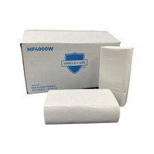 White Multi-Fold Paper Towels 9.05" x 9.05" 1 Ply 250/Pack 16 Packs/Cs 1 Case