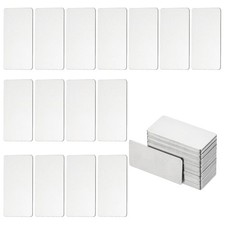50Pcs 1.97 x 0.98" Stainless Steel Metal Stamping Blanks, Silver