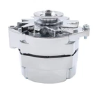 Alternator 110Amp Chrome 1 Wire Self Exciting Street Rod for GM 305 350 BBC SBC