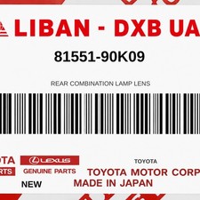 Genuine 1985-1999 Toyota Land Cruiser Rear Combination Lamp Lens 81551-90k09 Genuine 1985-1999 Toyota Land Cruiser Rear Combination Lamp Lens 81551-90k09
