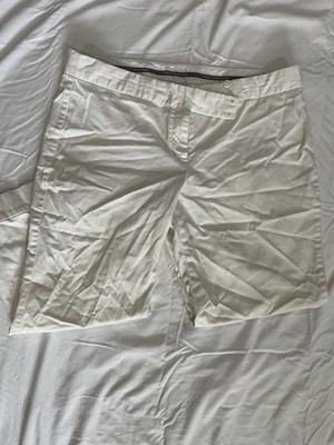 Editor White Capri Pants Size 12 Knee Length With Button