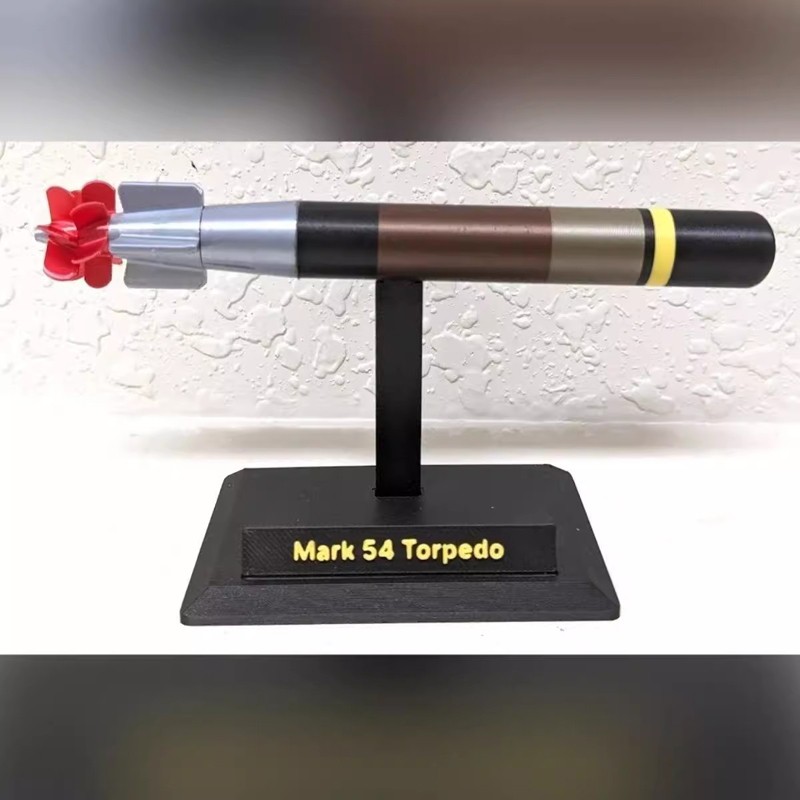 Modello Siluro US Navy MK 54 - 20cm Scala 1:12 - Collezione Militare Stampa 3D foto 5