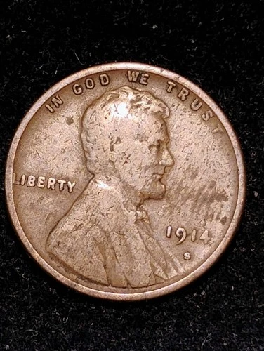 1914 S ~ LINCOLN WHEAT CENT ~ VG