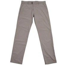 Greyson Mens Golf Pants 34x32 Beige Straight Fit Pockets