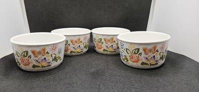 4er Set Aynsley Hy Style Auflaufförmchen, Cottage Garden, verpackt.