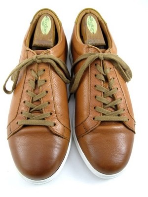 Allen Edmonds ''COURTSIDE'' Low-Top Leather Dress Sneakers 9 EEE  Chili (642N)