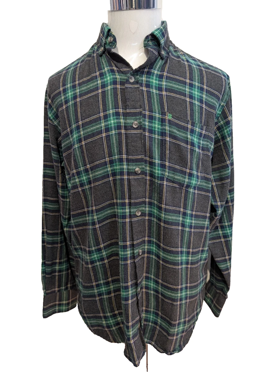 Chemise Homme Club Room Verte à Carreaux - Taille M - Flanelle Stretch Coton/élasthanne - Neuf étiqueté