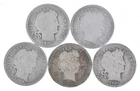 Better Lot 5 1901-O 1898 1898 1908-D 1905-S Barber Dime 0.50 Face *267