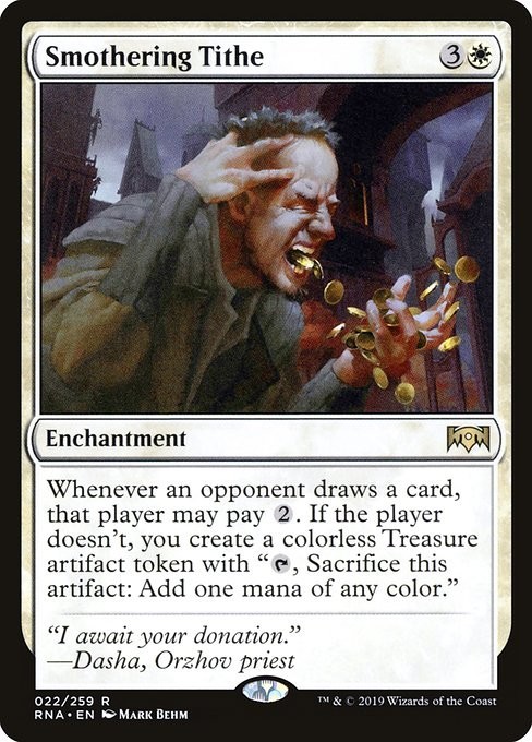 Smothering Tithe 1x FOIL RNA MTG Ravnica Allegiance Rare MINT white
