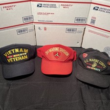 X3 Vietnam Veterans War Hats two pins