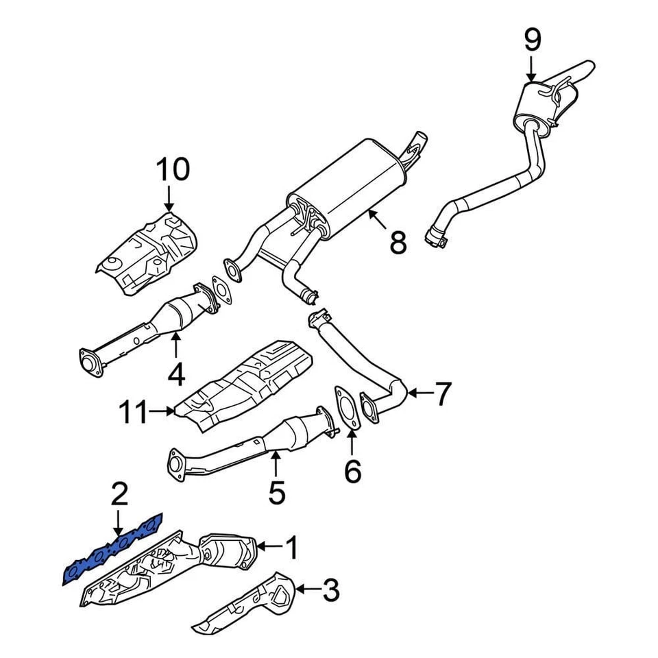 For Nissan Titan 2004-2015 Nissan 140367S001 Exhaust Manifold Gasket - Image 4 of 4