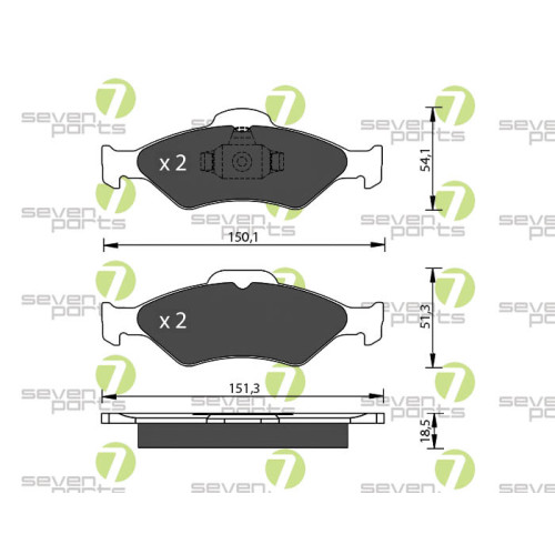 Plaquettes de frein auto Seven Parts SVP20360 pour trajets quotidiens en Ford et Mazda
