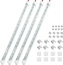 4PCS 12V LED Interior Light Bar, 192Leds LED Light Strip Lamp with Switch, Super