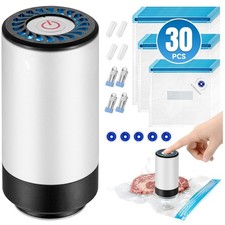 Easy-to-Use Vacuum Sealer - 3rd Gen Technology + 30 Sous Vide Bags for Freshness