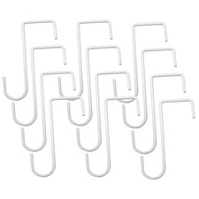 Uenhoy 12 Pack Vinyl Fence Hooks 2 x 6 Inches, White Patio 2" x 6", 