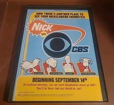 Nickelodeon On CBS Framed Print Ad 2002 8.5x11 Vintage 