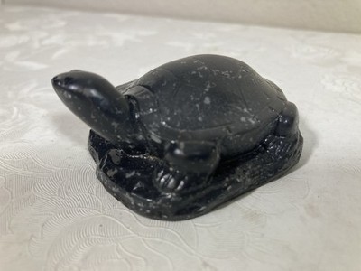 3  Inch Black Vanstone Turtle Figurine, Made In Canada