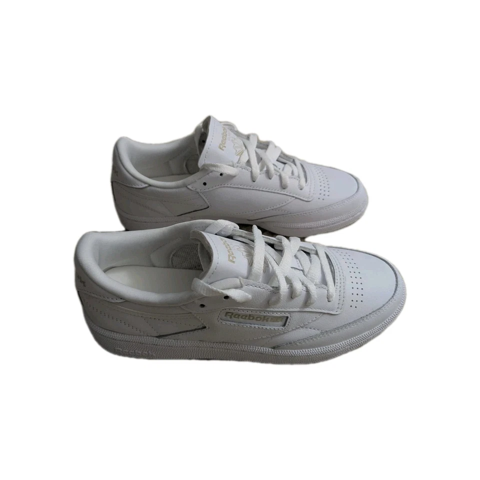 Reebok Classic женщин теннис обувь размер 8 белый/бежевый стиль клуб C 85 новый W коробка - Изображение 2 из 4