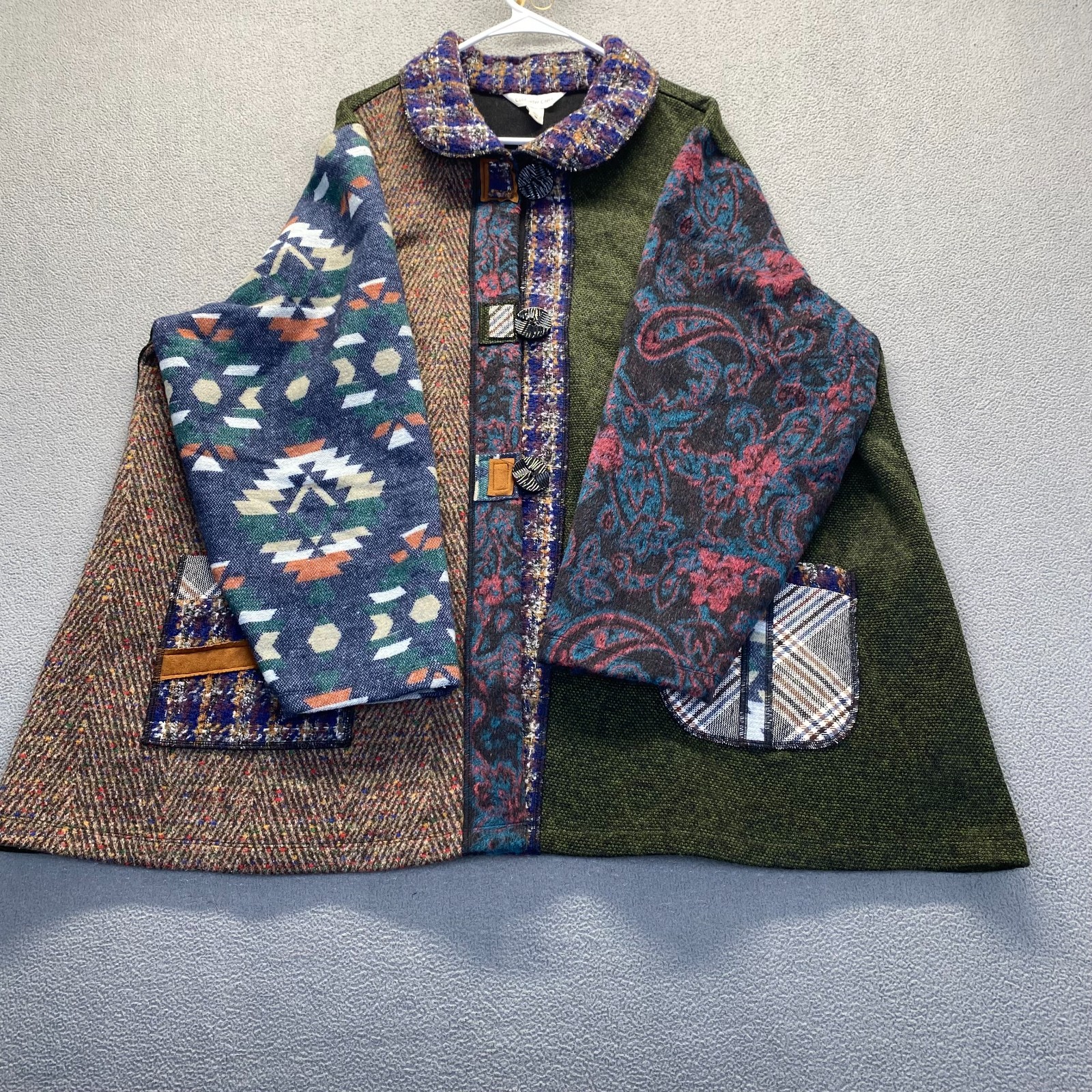 Coldwater Creek Womens Jacket Top Patchwork crush… - image 2