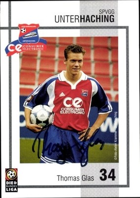 Autograph card footballer Thomas Glas, SpVgg Unterhaching, autograph - 11604002