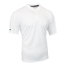 Adidas Men's Sideline Climalite Blank White/Aqua Performance Polo Shirt