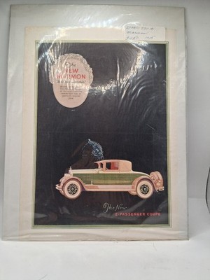 Vtg. 1925 The New Marmon 2 Passenger Coupe Car Advertisement