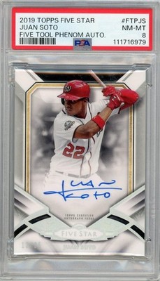 2019 TOPPS Five Star Five Juan Soto Tool Phenom Autographs #FTPJS 【13/25】【PSA8】