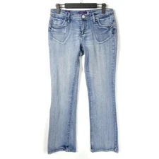 Vigoss The Atlanta Bootcut Jean Womens 28 Medium Wash Distressed 30x31